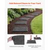 imageVEVOR Garden Stepping Stones 8Pcs 155 x 155 in Decorative Stepping Stones with Stakes WeatherResistant Plastic Pathway Pavers Smooth Surface Outdoor Walkway for Lawn Patio Landscape BeigeGrey