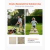 imageVEVOR Garden Stepping Stones 8Pcs 155 x 155 in Decorative Stepping Stones with Stakes WeatherResistant Plastic Pathway Pavers Smooth Surface Outdoor Walkway for Lawn Patio Landscape BeigeBeige