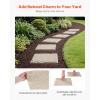imageVEVOR Garden Stepping Stones 8Pcs 155 x 155 in Decorative Stepping Stones with Stakes WeatherResistant Plastic Pathway Pavers Smooth Surface Outdoor Walkway for Lawn Patio Landscape BeigeBeige