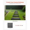 imageVEVOR Garden Stepping Stones 8Pcs 155 x 155 in Decorative Stepping Stones with Stakes WeatherResistant Plastic Pathway Pavers Smooth Surface Outdoor Walkway for Lawn Patio Landscape BeigeGray