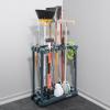 imageVEVOR Garden Tool Organizer 10 Slots Yard Tool Tower Rack for Garage Organization and Storage Hold LongHandled ToolRakeBroomShovel PP Garden Tool Stand Holder Organizer for Yard Shed Outdoor