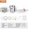 imageVEVOR Goat Milking Machine 12 L 304 Stainless Steel Bucket Electric Automatic Pulsation Vacuum Milker Portable Milker with FoodGrade Silicone Cups and Tubes Adjustable Suction for Cows and Sheep3 L
