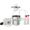 imageVEVOR Goat Milking Machine 12 L 304 Stainless Steel Bucket Electric Automatic Pulsation Vacuum Milker Portable Milker with FoodGrade Silicone Cups and Tubes Adjustable Suction for Cows and Sheep3 L
