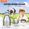 imageVEVOR Goat Milking Machine 12 L 304 Stainless Steel Bucket Electric Automatic Pulsation Vacuum Milker Portable Milker with FoodGrade Silicone Cups and Tubes Adjustable Suction for Cows and Sheep25 L