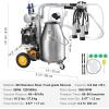 imageVEVOR Goat Milking Machine 12 L 304 Stainless Steel Bucket Electric Automatic Pulsation Vacuum Milker Portable Milker with FoodGrade Silicone Cups and Tubes Adjustable Suction for Cows and Sheep25 L