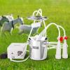 imageVEVOR Goat Milking Machine 12 L 304 Stainless Steel Bucket Electric Automatic Pulsation Vacuum Milker Portable Milker with FoodGrade Silicone Cups and Tubes Adjustable Suction for Cows and Sheep3 L