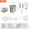 imageVEVOR Goat Milking Machine 12 L 304 Stainless Steel Bucket Electric Automatic Pulsation Vacuum Milker Portable Milker with FoodGrade Silicone Cups and Tubes Adjustable Suction for Cows and Sheep6 L