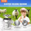 imageVEVOR Goat Milking Machine 12 L 304 Stainless Steel Bucket Electric Automatic Pulsation Vacuum Milker Portable Milker with FoodGrade Silicone Cups and Tubes Adjustable Suction for Cows and Sheep3 L