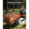 imageVEVOR Heavy Duty ATV Dump Cart  Steel Tow Behind trailer 750 lbs 15 Cubic Feet Garden Utility with Removable Sides1800Lbs28cuft