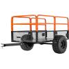 imageVEVOR Heavy Duty ATV Dump Cart  Steel Tow Behind trailer 750 lbs 15 Cubic Feet Garden Utility with Removable Sides1800Lbs28cuft
