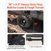 imageVEVOR Heavy Duty ATV Dump Cart  Steel Tow Behind trailer 750 lbs 15 Cubic Feet Garden Utility with Removable Sides1800Lbs28cuft