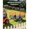 imageVEVOR Heavy Duty ATV Dump Cart  Steel Tow Behind trailer 750 lbs 15 Cubic Feet Garden Utility with Removable Sides1800Lbs28cuft