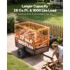 imageVEVOR Heavy Duty ATV Dump Cart  Steel Tow Behind trailer 750 lbs 15 Cubic Feet Garden Utility with Removable Sides1800Lbs28cuft