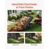 imageVEVOR Heavy Duty ATV Dump Cart  Steel Tow Behind trailer 750 lbs 15 Cubic Feet Garden Utility with Removable Sides500Lbs10cuft