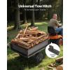 imageVEVOR Heavy Duty ATV Dump Cart  Steel Tow Behind trailer 750 lbs 15 Cubic Feet Garden Utility with Removable Sides500Lbs10cuft