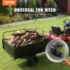imageVEVOR Heavy Duty ATV Dump Cart  Steel Tow Behind trailer 750 lbs 15 Cubic Feet Garden Utility with Removable Sides750pound15cuft