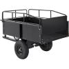 imageVEVOR Heavy Duty ATV Dump Cart  Steel Tow Behind trailer 750 lbs 15 Cubic Feet Garden Utility with Removable Sides750pound15cuft