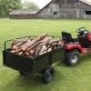 imageVEVOR Heavy Duty ATV Dump Cart  Steel Tow Behind trailer 750 lbs 15 Cubic Feet Garden Utility with Removable Sides750pound15cuft
