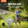 imageVEVOR Hose Reel Cart Hold Up to 300 ft of 58 Hose Garden Water Hose Carts Mobile Tools with 4 Wheels Heavy Duty PowderCoated Steel Outdoor Planting with Storage Basket for Garden Yard Lawn200 ft