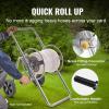 imageVEVOR Hose Reel Cart Hold Up to 300 ft of 58 Hose Garden Water Hose Carts Mobile Tools with 4 Wheels Heavy Duty PowderCoated Steel Outdoor Planting with Storage Basket for Garden Yard Lawn175 ft
