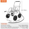 imageVEVOR Hose Reel Cart Hold Up to 300 ft of 58 Hose Garden Water Hose Carts Mobile Tools with 4 Wheels Heavy Duty PowderCoated Steel Outdoor Planting with Storage Basket for Garden Yard Lawn300 ft