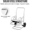 imageVEVOR Hose Reel Cart Hold Up to 300 ft of 58 Hose Garden Water Hose Carts Mobile Tools with 4 Wheels Heavy Duty PowderCoated Steel Outdoor Planting with Storage Basket for Garden Yard Lawn200 ft