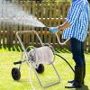 imageVEVOR Hose Reel Cart Hold Up to 300 ft of 58 Hose Garden Water Hose Carts Mobile Tools with 4 Wheels Heavy Duty PowderCoated Steel Outdoor Planting with Storage Basket for Garden Yard Lawn175 ft