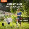 imageVEVOR Hose Reel Cart Hold Up to 300 ft of 58 Hose Garden Water Hose Carts Mobile Tools with 4 Wheels Heavy Duty PowderCoated Steel Outdoor Planting with Storage Basket for Garden Yard Lawn175 ft