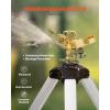imageVEVOR Impact Sprinkler on Tripod Base 2 Packs Heavy Duty Tripod Sprinklers with Brass Head ampamp 34quot NH Connector 360 Degree Large Area Irrigation Sprinkler Adjustable Heights Sprinkler for Yard1PC