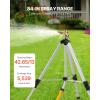 imageVEVOR Impact Sprinkler on Tripod Base 2 Packs Heavy Duty Tripod Sprinklers with Brass Head ampamp 34quot NH Connector 360 Degree Large Area Irrigation Sprinkler Adjustable Heights Sprinkler for Yard1PC
