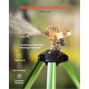 imageVEVOR Impact Sprinkler on Tripod Base 2 Packs Heavy Duty Tripod Sprinklers with Brass Head ampamp 34quot NH Connector 360 Degree Large Area Irrigation Sprinkler Adjustable Heights Sprinkler for Yard1PC