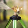 imageVEVOR Impact Sprinkler on Tripod Base 2 Packs Heavy Duty Tripod Sprinklers with Brass Head ampamp 34quot NH Connector 360 Degree Large Area Irrigation Sprinkler Adjustable Heights Sprinkler for Yard1PC