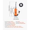 imageVEVOR Industrial Concrete Sprayer with Wheeled Cart 5 Gallon Stainless Steel Sprayer Heavy Duty TriPoxy Pump Sprayers 205Wand 48quot ampamp 120quot Hoses 2 Brass Nozzles for Construction Lawn ampamp Garden35 Gal Sprayer with Cart