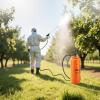 imageVEVOR Industrial Concrete Sprayer with Wheeled Cart 5 Gallon Stainless Steel Sprayer Heavy Duty TriPoxy Pump Sprayers 205Wand 48quot ampamp 120quot Hoses 2 Brass Nozzles for Construction Lawn ampamp Garden35 Gal Sprayer