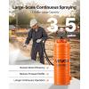 imageVEVOR Industrial Concrete Sprayer with Wheeled Cart 5 Gallon Stainless Steel Sprayer Heavy Duty TriPoxy Pump Sprayers 205Wand 48quot ampamp 120quot Hoses 2 Brass Nozzles for Construction Lawn ampamp Garden35 Gal Sprayer