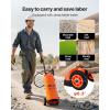imageVEVOR Industrial Concrete Sprayer with Wheeled Cart 5 Gallon Stainless Steel Sprayer Heavy Duty TriPoxy Pump Sprayers 205Wand 48quot ampamp 120quot Hoses 2 Brass Nozzles for Construction Lawn ampamp Garden35 Gal Sprayer with Cart