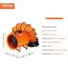 imageVEVOR Industrial Portable Air Blower Ventilator with Hose 3198CFM 12 Inch Heavy Duty Tube Exhaust Fan with 164ft Flexible Duct 585W High Velocity Air Mover for Extraction and Ventilation3198CFM  12in16ft Combo Fan and Hose