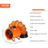 imageVEVOR Industrial Portable Air Blower Ventilator with Hose 3198CFM 12 Inch Heavy Duty Tube Exhaust Fan with 164ft Flexible Duct 585W High Velocity Air Mover for Extraction and Ventilation3198CFM  12in33ft Combo Fan and Hose