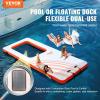 imageVEVOR Inflatable Floating Dock Inflatable Dock Platform NonSlip Air Dock Platform with Portable Carrying Bag ampamp Detachable Ladder Floating Platform Island Raft for Pool Beach Ocean15 x 65FTMesh Version
