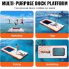 imageVEVOR Inflatable Floating Dock Inflatable Dock Platform NonSlip Air Dock Platform with Portable Carrying Bag ampamp Detachable Ladder Floating Platform Island Raft for Pool Beach Ocean15 x 65FTMesh Version