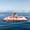 imageVEVOR Inflatable Floating Dock Inflatable Dock Platform NonSlip Air Dock Platform with Portable Carrying Bag ampamp Detachable Ladder Floating Platform Island Raft for Pool Beach Ocean10 x 10 FTMesh Version