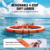 imageVEVOR Inflatable Floating Dock Inflatable Dock Platform NonSlip Air Dock Platform with Portable Carrying Bag ampamp Detachable Ladder Floating Platform Island Raft for Pool Beach Ocean8 FTCircle Version