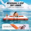imageVEVOR Inflatable Floating Dock Inflatable Dock Platform NonSlip Air Dock Platform with Portable Carrying Bag ampamp Detachable Ladder Floating Platform Island Raft for Pool Beach Ocean10 x 10 FTMesh Version