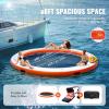 imageVEVOR Inflatable Floating Dock Inflatable Dock Platform NonSlip Air Dock Platform with Portable Carrying Bag ampamp Detachable Ladder Floating Platform Island Raft for Pool Beach Ocean8 FTCircle Version