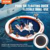 imageVEVOR Inflatable Floating Dock Inflatable Dock Platform NonSlip Air Dock Platform with Portable Carrying Bag ampamp Detachable Ladder Floating Platform Island Raft for Pool Beach Ocean8 FTCircle Version