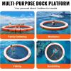 imageVEVOR Inflatable Floating Dock Inflatable Dock Platform NonSlip Air Dock Platform with Portable Carrying Bag ampamp Detachable Ladder Floating Platform Island Raft for Pool Beach Ocean8 FTCircle Version