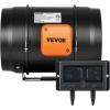 imageVEVOR Inline Duct Fan 6Inch 402 CFM with Temperature Humidity Controller Quiet ECMotor Ventilation Exhaust Fan for Cooling Booster Grow Tents Hydroponics8 Inch
