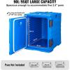 imageVEVOR Insulated Food Pan Carrier 95 Qt Hot Box for Catering LLDPE Food Box Carrier with Double Buckles Front Loading Food Warmer for Restaurant Canteen etcBlue
