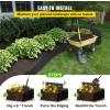 imageVEVOR Landscape Edging 10 inch Depth 60 ft Total Length Recycled HDPE Coiled Terrace Board Flexible Bender Border for Landscaping Lawn Garden Yard Against Invading Weeds Black40 FT
