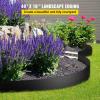 imageVEVOR Landscape Edging 10 inch Depth 60 ft Total Length Recycled HDPE Coiled Terrace Board Flexible Bender Border for Landscaping Lawn Garden Yard Against Invading Weeds Black40 FT